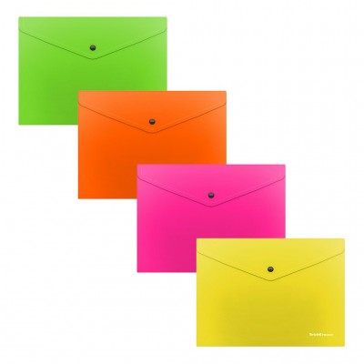 Папка-конверт с кнопкой С6 "Glossy Neon" 0,18мм 50303 ERICH KRAUSE /1 /12 /0 /324