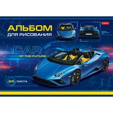 Альбом для рис. 24л. А4 на скобе серия  -Car Design- 24А4В Hatber 