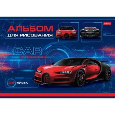 Альбом для рис. 24л. А4 на скобе серия  -Car Design- 24А4В Hatber 