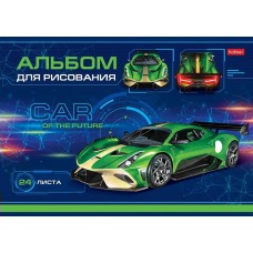 Альбом для рис. 24л. А4 на скобе серия  -Car Design- 24А4В Hatber 