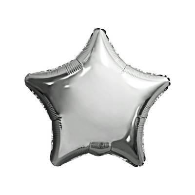 Шарик воздушный фольгированный Agura Звезда серебро (30 д, 76,5 см) 752432 Миленд /1 /0 /0 /1