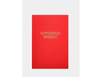 Папка для курсовых работ КУРСОВОЙ ПРОЕКТ красная. (без бумаги) 10КП03к Канцбург 