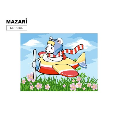 Картина по номерам 30х40 см на картоне "Пилот", 1 дизайн, картонная упаковка M-16304 MAZARI /1 /0 /0
