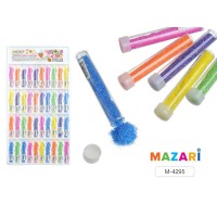 Блестки неоновые декоративные, в пластиковой тубе с крышкой, микс 6 цветов M-4295 MAZARI 