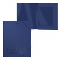 Папка на резинке A4, пластиковая MEGAPOLIS, 30мм, синий. 50396 ERICH KRAUSE 