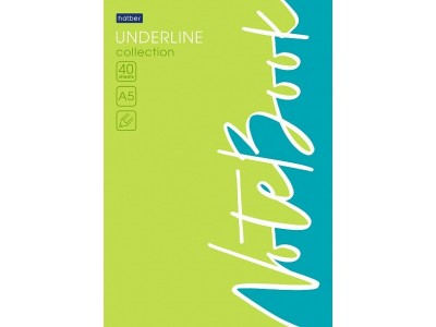 Блокнот А5 40л клетка 80г/кв.м  ,обл. мел.бумага глянц. ламин. жесткая подложка -Underline- 40Б5лA1к Hatber 