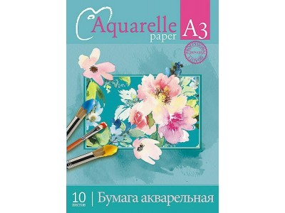 Папка для акварели А3 10л. Акварельные цветы C0112-14 Апплика 