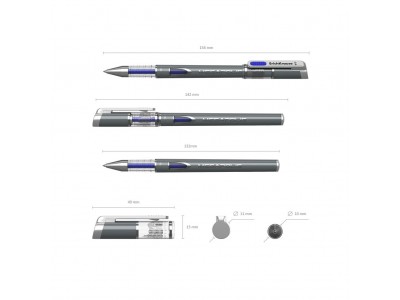 Ручка гелевая 0.5 мм синяя 