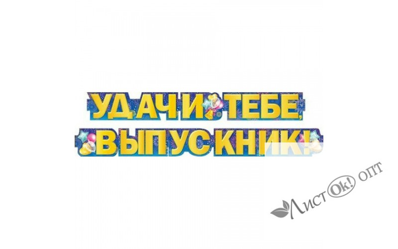 Гирлянда-растяжка "Удачи тебе, выпускник!" 071.028 Мир поздравлений /1 /0 /0 /0