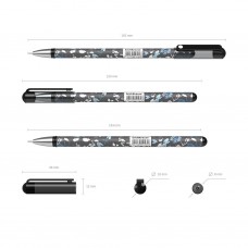 Ручка гелевая 0.5 мм черная "Frozen Beauty Stick" 54531 ERICH KRAUSE /1 /24 /144 /1728
