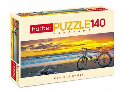 Пазлы 140 эл. А4ф 450х160мм Панорама-Закат 140ПЗ4_19175 Hatber 