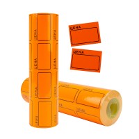 Ценники ,36х50мм, 200 шт,  оранжевые LF702 J.O. 
