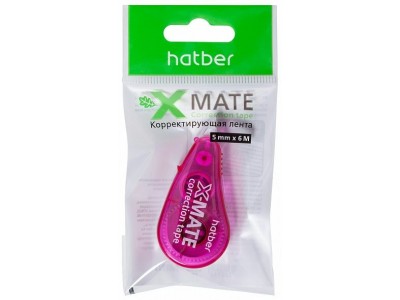 Корректор-лента 6м*5мм, X-Mate в пакете с европодвесом CT_058784 Hatber -1