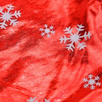 Колпак новогодний красный металлик+белые снежинки, 28*40см 615 