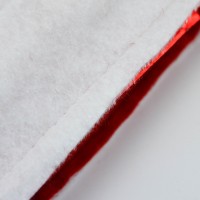 Колпак новогодний красный металлик+белые снежинки, 28*40см 615 