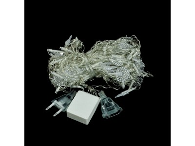 Гирлянда эл. Штора 152 л. 2.5м*1.2м Сердечки. С регулятором 3034(5742) 