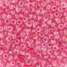 Бисер круглый прозрачный 2мм 10г розовый с бензиновым покрытием №2203 Zlatka 