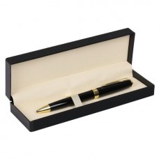 Ручка подарочная в футляре черный корпус, поворотный механизм, 0,7мм синяя, картонный футляр 183694 FIORENZO 