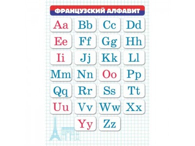 Карточка шпаргалка Французский алфавит 148х210 мм 6786 Квадра 