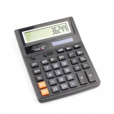Калькулятор 12-разр.190*148*20 мм, двойное питание, черный, 