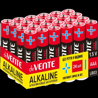 Батарейка LR03 AAA 1.5V "Alkaline" алкалиновая, в термоусад. пленке 4хS (цена за спайку 4 шт) 901011