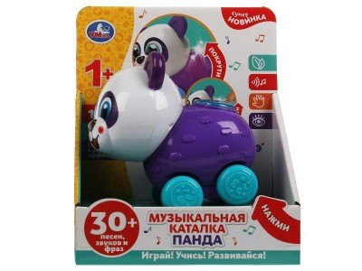 Каталка Панда 30 песен,звуков,фраз.свет.кор.бат. HT550-R Умка 