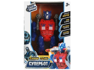 Робот супербот, свет-звук, движение, стреляет, кор.20*29,5*9см 1507B172-RS Технодрайв 