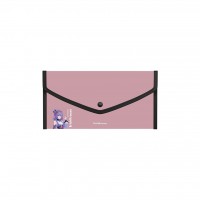 Папка-конверт с кнопкой А5+ (260х140) пластик. Matt Manga, обшитая, Travel, непрозр. 61163 ERICH KRAUSE 