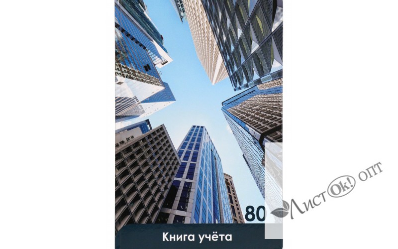 Книга учета 80л клетка А4 (200х298)