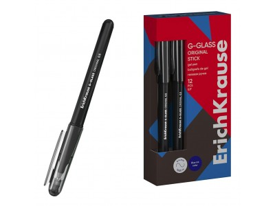 Ручка гелевая 0.5 мм черная G-Glass Stick Original (в коробке по 12 шт.) 61302 ERICH KRAUSE 