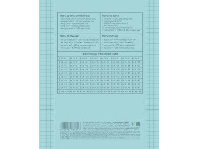 Тетрадь 12 л. клетка А5 65г/кв.м Пластиковая обложка на скобе   Голубая 12Т5В1 Hatber -1