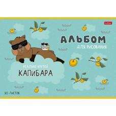 Альбом для рис. 20л. А4 на скобе  серия -Реально крутой Капибара- 20А4В Hatber 