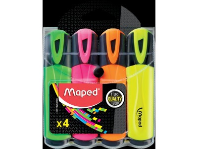 Маркер текстовый HIGHLIGHTER цвета ассорти , набор 4шт. 742547 Maped 