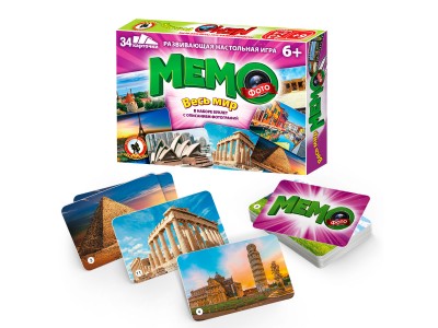 Игра Фото-мемо Весь мир. 34 карточки 4604 Русский стиль 