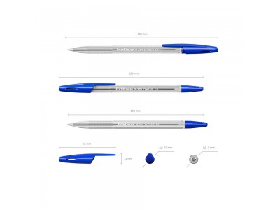 Набор ручек шариковых Набор из 4 ручек шариковых ErichKrause R-301 Stick Classic 1.0. цвет чернил: синий. черный. красный. 44593 ERICH KRAUSE -2