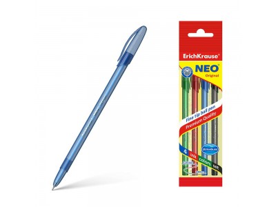 Набор ручек шариковых 4 цв. 0,7мм Neo® Stick Original,  Super Glide Technology. 47509 ERICH KRAUSE 