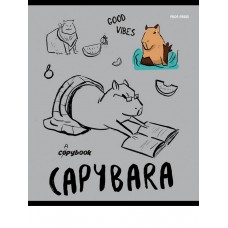 Тетрадь 48 л. клетка скр. КАПИБАРА цветная мелованная обложка Т48-2551 Проф-Пресс 