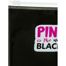 Папка на молнии zip-lock А4, 180мкм, PINK&BLACK ПК-8680 Проф-Пресс 