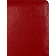 Ежедневник датир. А5, 168л. PELLE ITALIANA - CHERRY RED красный,кожзам, кругление Profit 168-8334 Проф-Пресс 