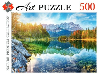 Пазлы 500 эл. ГЕРМАНИЯ. ОЗЕРО АЙБЗЕЕ НА РАССВЕТЕ, Artpuzzle. ГИК500-0449 Рыжий кот 