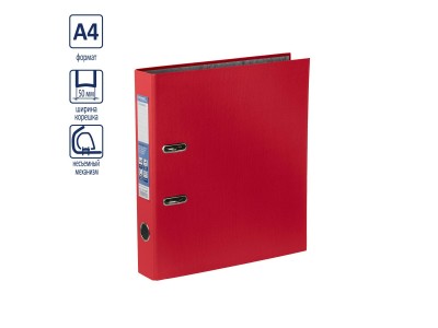 Папка-рег. 50 мм. Classic A4 арочный механ. обложка из PVC покрытия, лён красный 25184 EXPERT COMPLETE -2