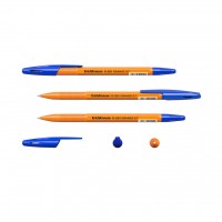 Ручка шариковая 0.7 мм синяя "R-301 Orange Stick" 140мм корпус оранжевый ш/к 43194 ERICH KRAUSE /1 /