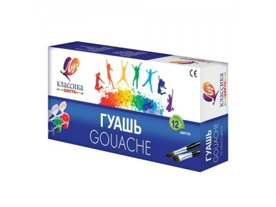 Краска гуашь 12цв. 20мл. Классика, 21С 1376-08 Луч -2