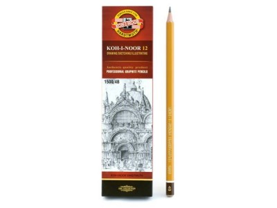 Карандаш ч/гр дерево 4В цена за 1 шт. 1500-4В Koh-I-Noor 