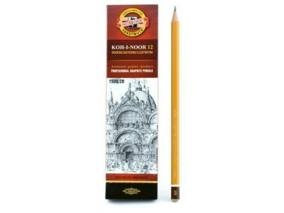 Карандаш ч/гр дерево 2В цена за 1 шт. 1500-2B Koh-I-Noor 