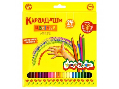 Карандаши цветные 24цв, короб./ ККМ24 Каляка-Маляка 