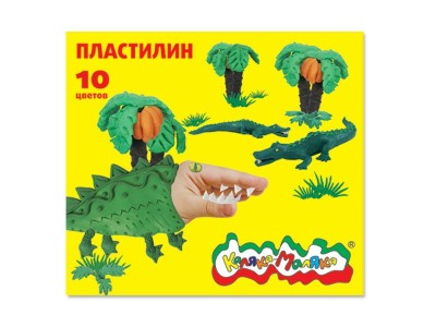 Пластилин 10цв. 150 гр. со стек. ПКМ10 Каляка-Маляка 