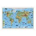 Карта Наша планета. Животный и растительный мир. 101*69см, с ламинацией, на рейках 1756 (3669) Геодо
